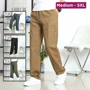 بنطلون قطن كاجوال متعدد الجيوب للرجال