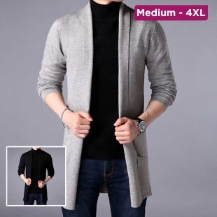 Long Sleeve Knit Cardigan for Men