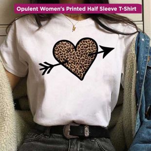 Opulent Women's Printed Half Sleeve T-Shirt