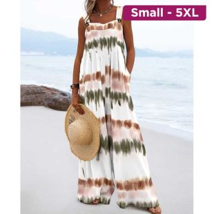 Camouflage Sleeveless Summer Jumpsuit For Women