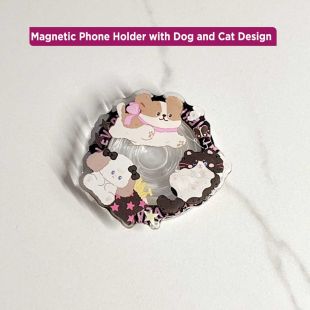 قاعدة هاتف مغناطيسية بتصميم Dog and Cat