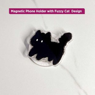 قاعدة هاتف مغناطيسية بتصميم Fuzzy Cat