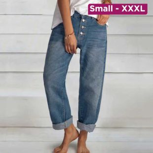 Simple Straight Denim Pants for Women