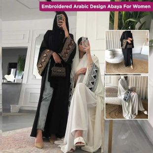 Embroidered Arabic Design Abaya For Women