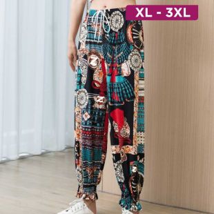 Opulent Ice Silk Summer Loose Pants for Women