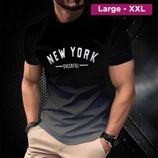 Elegant Men's Retro Printed T-Shirt