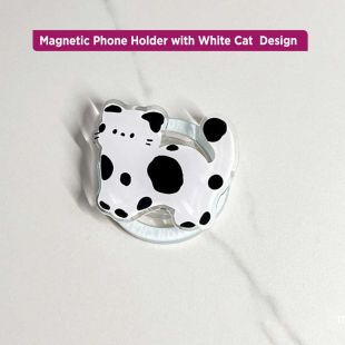 قاعدة هاتف مغناطيسية بتصميم White Cat