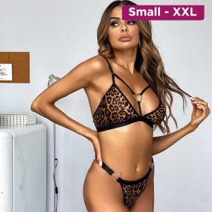 Leopard Print Bikini Set for Women