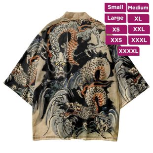 جاكيت كيمونو بتصميم Vintage Dragon