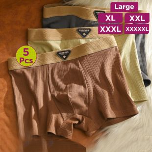 Antibacterial Pure Cotton Underwear Assorted Colors for Men - 5Pcs