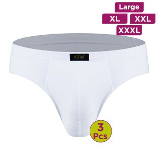 Breathable Pure Cotton Underwear for Men - 3Pcs