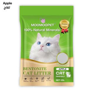 رمل قطط موومو بيت – متكتل 20 كجم – برائحة التفاح
