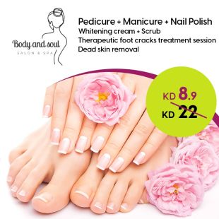 Manicure & Pedicure + Nail Polish at Body And Soul Salon & Spa