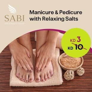 Manicure & Pedicure with Relaxing Salts at Sabi Spa Salon