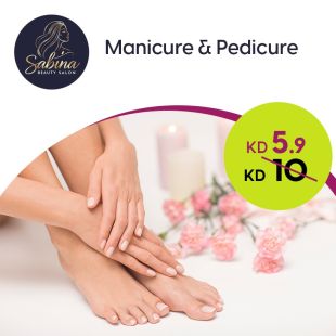 Pedicure and Manicure at Sabina Beauty Salon