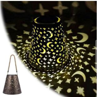 فانوس باضاءة LED بالطاقة الشمسية لتزيين الحديقة والفناء