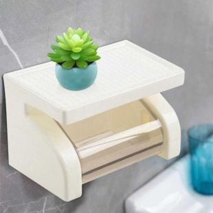 Wall Mounted Self Adhesive Strong Hold Tissue Roll Stand