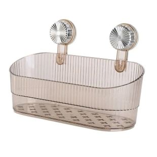 رف تخزين مثبت على الحائط بأكواب شفط 2 قطعة