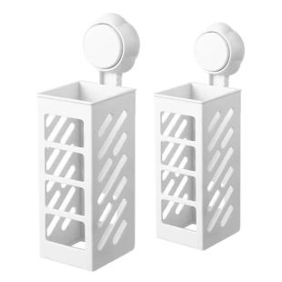 رف منظم مثبت على الحائط للحمام 2 قطعة