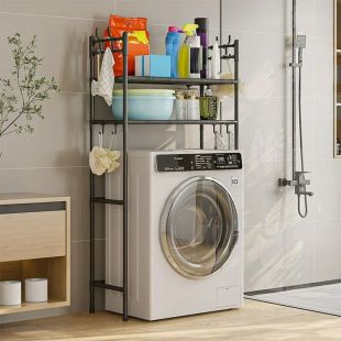 رف غسالة ملابس ثلاث طبقات قابل للتعديل