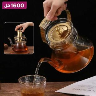 غوري شاي زجاجي 1600 مل بفلتر معدني
