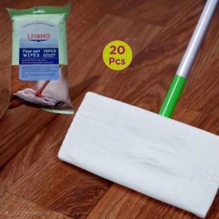 Floor Wet Disposable Wipes for Flat Mop 20Pcs