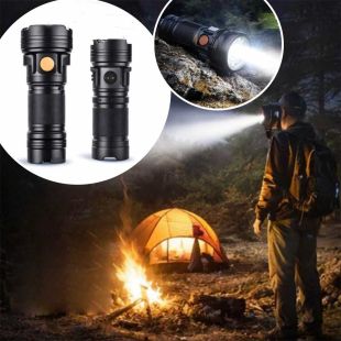 مصباح يدوي LED عالي السطوع قابل لإعادة الشحن