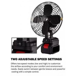 مروحة ميني قابلة للشحن 48 فولت