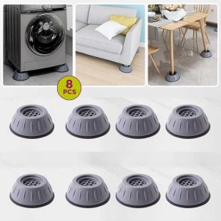Universal Anti-Vibration Pads for Washing Machine & Appliances - 8 Pcs