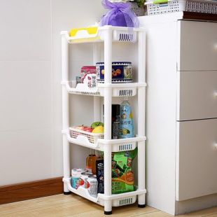 4 Tier Multi Purpose Plastic Storage Rack Organizer 75×39×21 cm