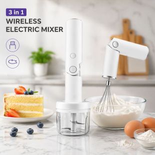 مضرب ومفرمة لاسلكية متعددة الاستخدامات 3 في 1