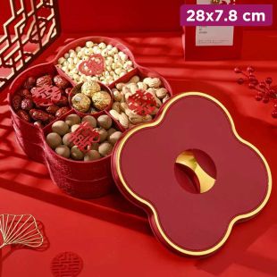 Multi Compartment Dried Fruit Storage Box with Lid - Assorted Colors