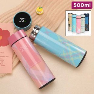 Smart Temperature Display Vacuum Flask 500ml - Assorted Colors