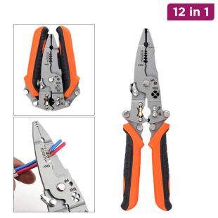 12 in 1 Multifunctional Electric Wire Stripper and Crimping Tool