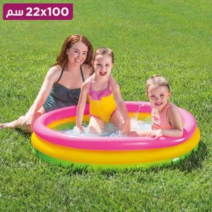 حوض سباحة دائري قابل للنفخ 100×22 سم من Jilong