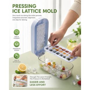Press Ice Cube Mold with Storage Box
