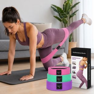 Fabric Hip Resistance Bands Set of 3