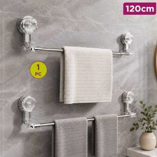Adjustable Suction Cup Towel Rod 120 cm