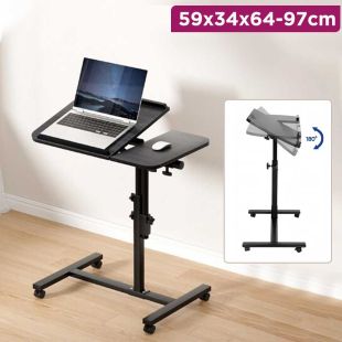 Adjustable Overbed Laptop Table 59 &times; 34 &times; 64&ndash;97 cm