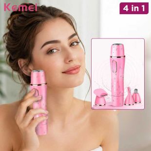 4 in1 Wet and Dry Cordless Epilator for Women by Kemei