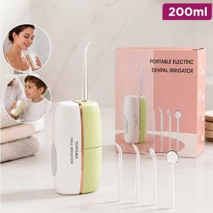 200ml Cordless Water Flosser with 4 Replaceable Heads
