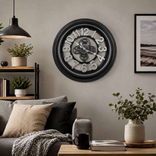 3D Gear Silent Quartz Wall Clock 48x48 cm