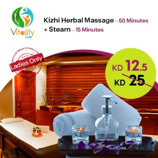 60-Min Herbal Kizhi Massage + 15-Min Steam at Vitality Spa – Grand Hotel.