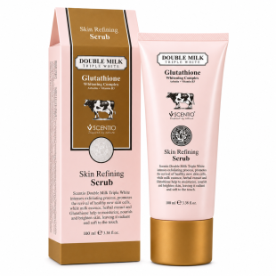 Scentio Double Milk Triple White Skin Refining Scrub With Glutathione 100 ML
