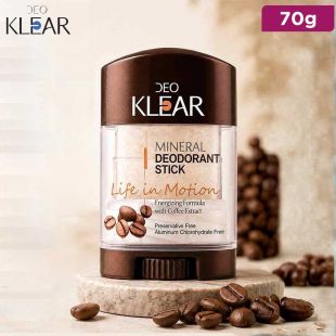 Deo Klear Life In Motion Mineral Deodorant Stick With Coffee Extract 70 G
