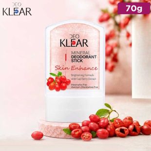 Deo Klear Skin Enhance Mineral Deodorant Stick With Goji Berry Extract 70 G