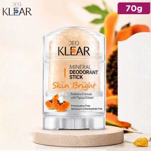 Deo Klear Skin Bright Mineral Deodorant Stick With Papaya Extract 70 G