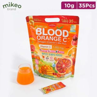 Mikeo (0 Sugar added) Multi Vitamin Collagen Powder Orange Flavour 35x10g