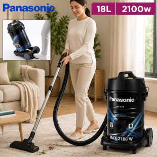 Panasonic 2100W Drum Vacuum Cleaner 18L with Detachable Base