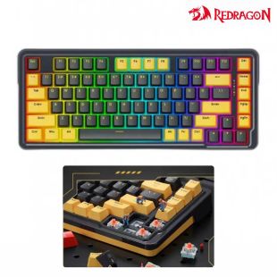 لوحة مفاتيح ميكانيكية سلكية RGB مع 82 مفتاحاً من Redragon